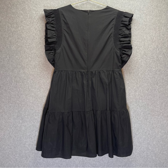 English Factory Dainty Babydoll Black Mini Dress - Picture 7 of 7